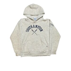 Vintage 90s Russell Athletic South Hampton Hoodie Youth Size Medium Grey